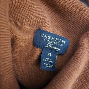 Charter Club Womens Cashmere Sweater - Brown